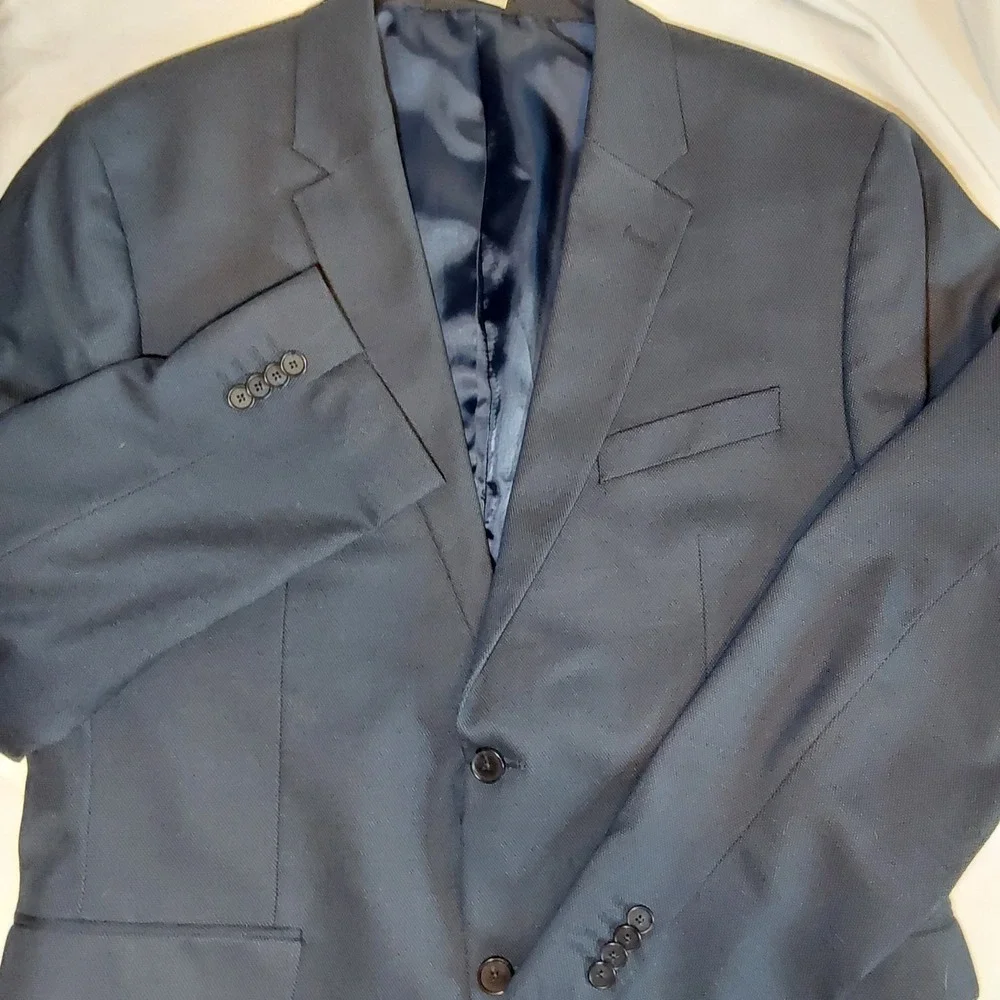 BANANA REPUBLIC Men's Standard Fit Blazer 42R‎ Dk Blue Sport Coat Jacket Stretch